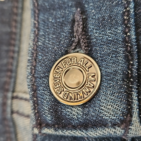 7 For All Mankind Gwenevere Distressed Mid-Rise Jeans, Size 27 - Picture 6 of 15